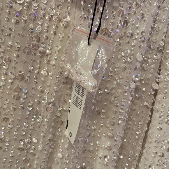 ASOS Edition Bridal Sequin Wide Leg Pants, L size 10 - Picture 5 of 6